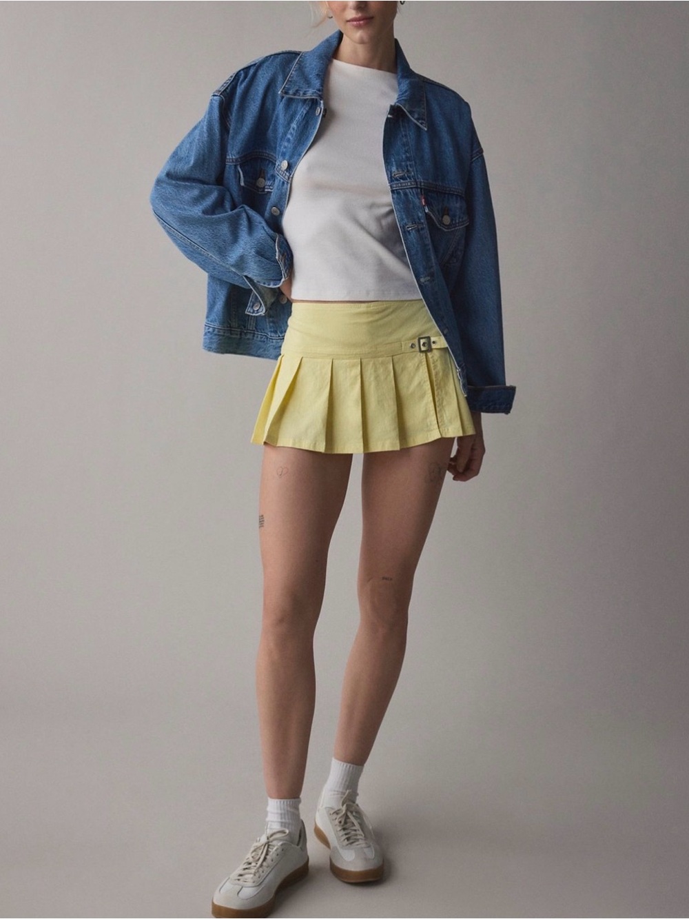 NWT BDG Yellow Belted Linen Mini Skirt - 2000s Style